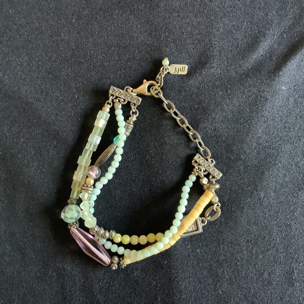 J Jill Three Strand Beaded Bracelet